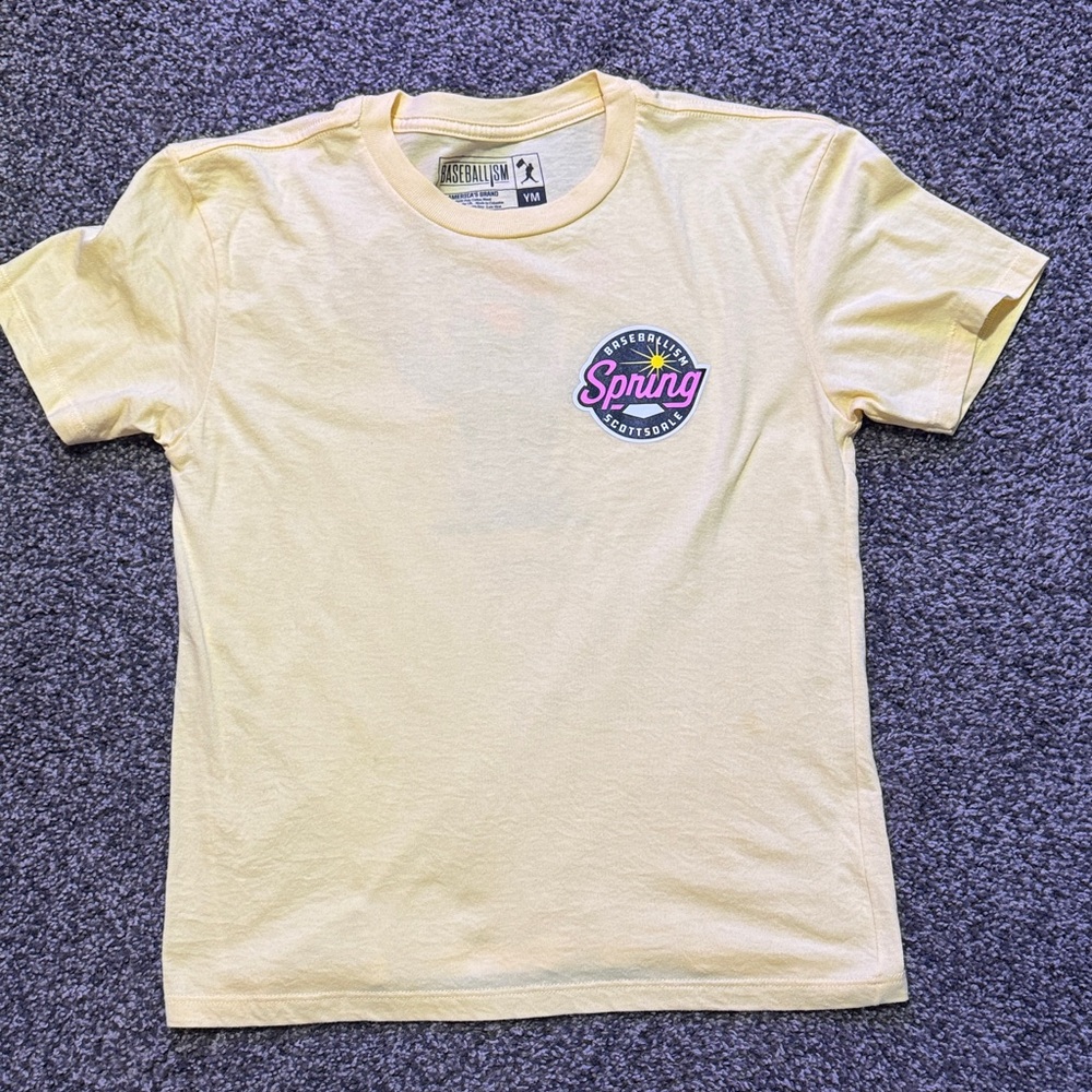 Baseballism Youth Yellow "Spring" Graphic Tee